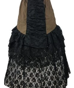Burleska Luciana Skirt Brown Black Stripe