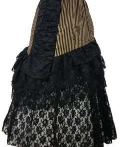 Burleska Luciana Skirt Brown Black Stripe