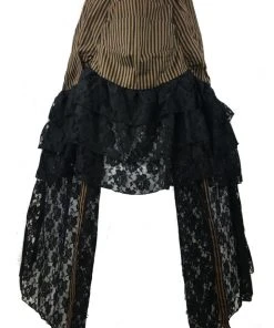 Burleska Luciana Skirt Brown Black Stripe