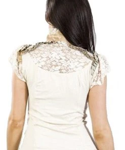 Burleska Rosetta Top Cream Ladies Steampunk Clothing