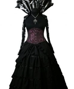Burleska Victorian Gothic Skirt Black Chiffon
