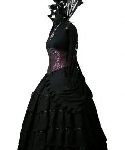Burleska Victorian Gothic Skirt Black Chiffon
