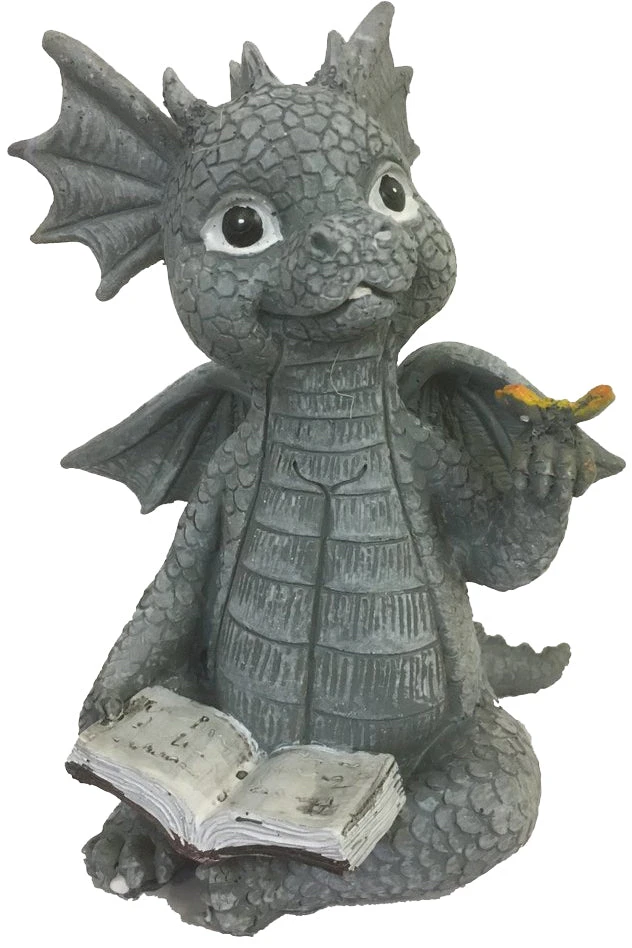 Dragons Reading Dragon With Butterfly Ornament Garden 3 Dragons Reading Dragon With Butterfly Ornament Garden
