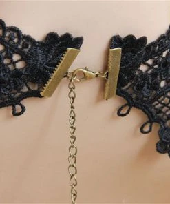 Lace Jewellery Black Lace Steampunk Cameo Choker