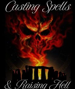 Grind Witchy Homeware Casting Spells And Raising Hell Tin Sign