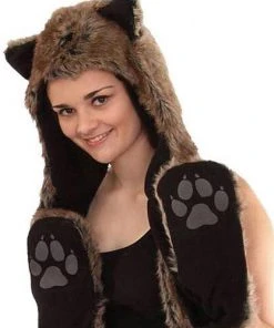 Angel Clothing Cat Bear Or Wolf Hood With Scarf And Pockets - Hat