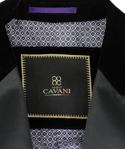 Kaymans Cavani Rosa Black Velvet Tuxedo Jacket