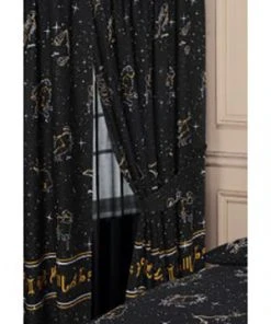 My Home Celestial Curtains Black - 66x72" Bedroom