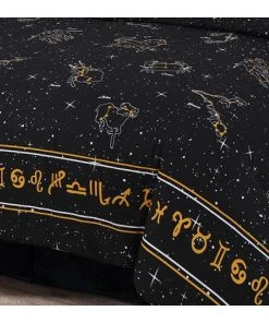 My Home Celestial Duvet Black Bedroom