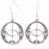 Seventh Sense Chalice Well Drop Earrings Silver