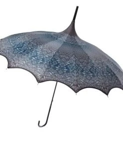 Soake Charcoal Patterned Pagoda Umbrella / Parasol Gothic Accessories 9 Soake Charcoal Patterned Pagoda Umbrella / Parasol Gothic Accessories