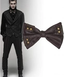 Punk Rave Steampunk Charon Brown Bow Tie