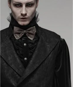 Punk Rave Steampunk Charon Brown Bow Tie