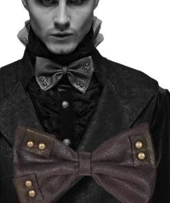 Punk Rave Steampunk Charon Brown Bow Tie