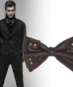 Punk Rave Steampunk Charon Brown Bow Tie