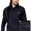 Innocent Clothing Mens Gothic Clothing Chemical Black Delano Shirt