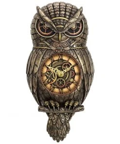 Nemesis Now Chronology Wisdom Steampunk Owl Clock Steampunk Homeware