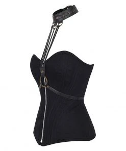 VG London Ladies Steampunk Clothing Faux Leather Corset Accessory Harness