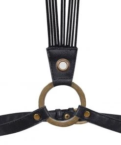 VG London Ladies Steampunk Clothing Faux Leather Corset Accessory Harness