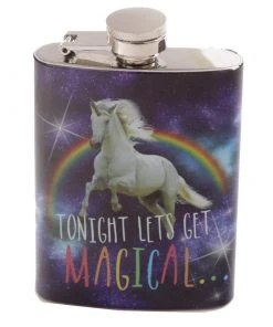 Puckator Cosmic Unicorn Hip Flask Dining & Barware