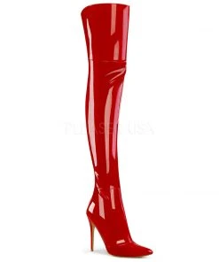 Pleaser COURTLY 3012 Boots Red Ladies Fetish Boots
