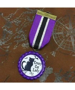 Dragophelion Designs Steampunk Jewellery Crazy Cat Lady Steampunk Medal