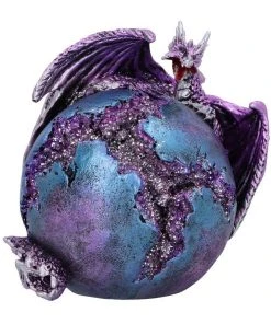 Nemesis Now All Homeware Crevice Keeper Purple Dragon Geode Figurine