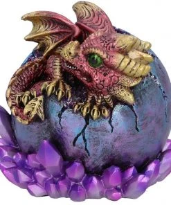 Nemesis Now Crimson Hatchling Glow Dragon Red