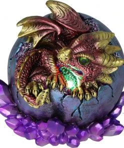 Nemesis Now Crimson Hatchling Glow Dragon Red