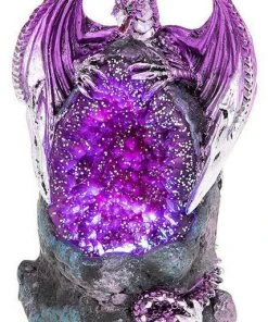 JD Gifts Dragons Crystal Cave LED Dragon Purple Small