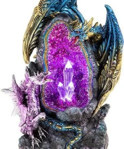 JD Gifts Crystal Cave LED 2 Dragons Blue And Purple