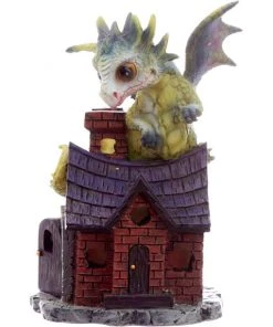 Puckator All Homeware Cute Green Baby Dragon On Cottage A