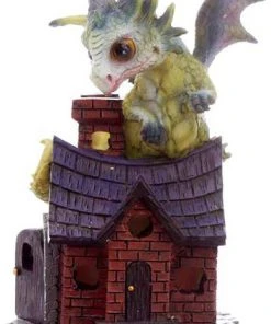 Puckator All Homeware Cute Green Baby Dragon On Cottage A