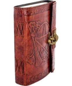 Nemesis Now Pentagram Leather Emboss Journal And Lock