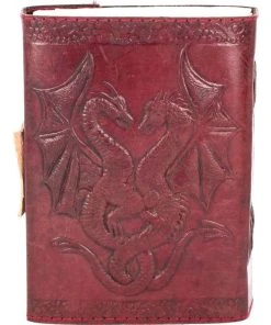 Nemesis Now Double Dragon Leather Embossed Journal And Lock