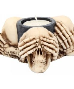 Nemesis Now Three Wise Skulls Tealight Holder