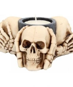 Nemesis Now Three Wise Skulls Tealight Holder