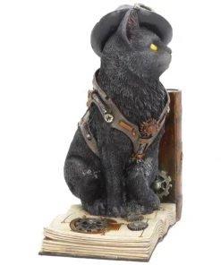 Nemesis Now Purring Pioneer Steampunk Cat Bookend Steampunk Homeware