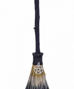 Nemesis Now Positive Energy Broomsticks White Pentagram Charm