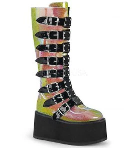 Ladies Fetish Boots Demonia DAMNED 318 Boots Pink