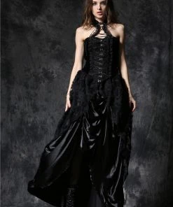 Dark In Love Gothic Elegant Velvet Corset Top