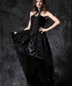 Dark In Love Gothic Elegant Velvet Corset Top