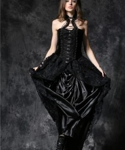 Dark In Love Gothic Elegant Velvet Corset Top