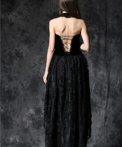 Dark In Love Gothic Elegant Velvet Corset Top