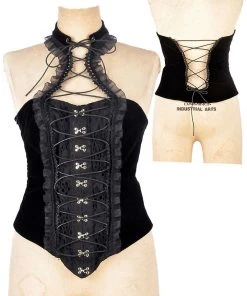 Dark In Love Gothic Elegant Velvet Corset Top
