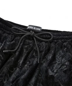 Dark In Love Velvet Lace Flocked Skirt Ladies Gothic Clothing