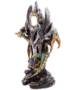 Puckator All Homeware Dark Legends Eye Of The Sword Green Dragon Figurine