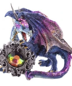 Puckator All Homeware Dark Legends Gemstone Frame Blue Dragon