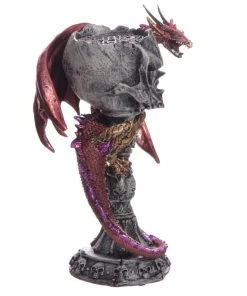 Puckator Dark Legends Purple Dragon Skull Goblet Tealight Holder All Homeware