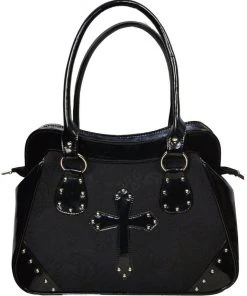 Dark Star Black Brocade Handbag